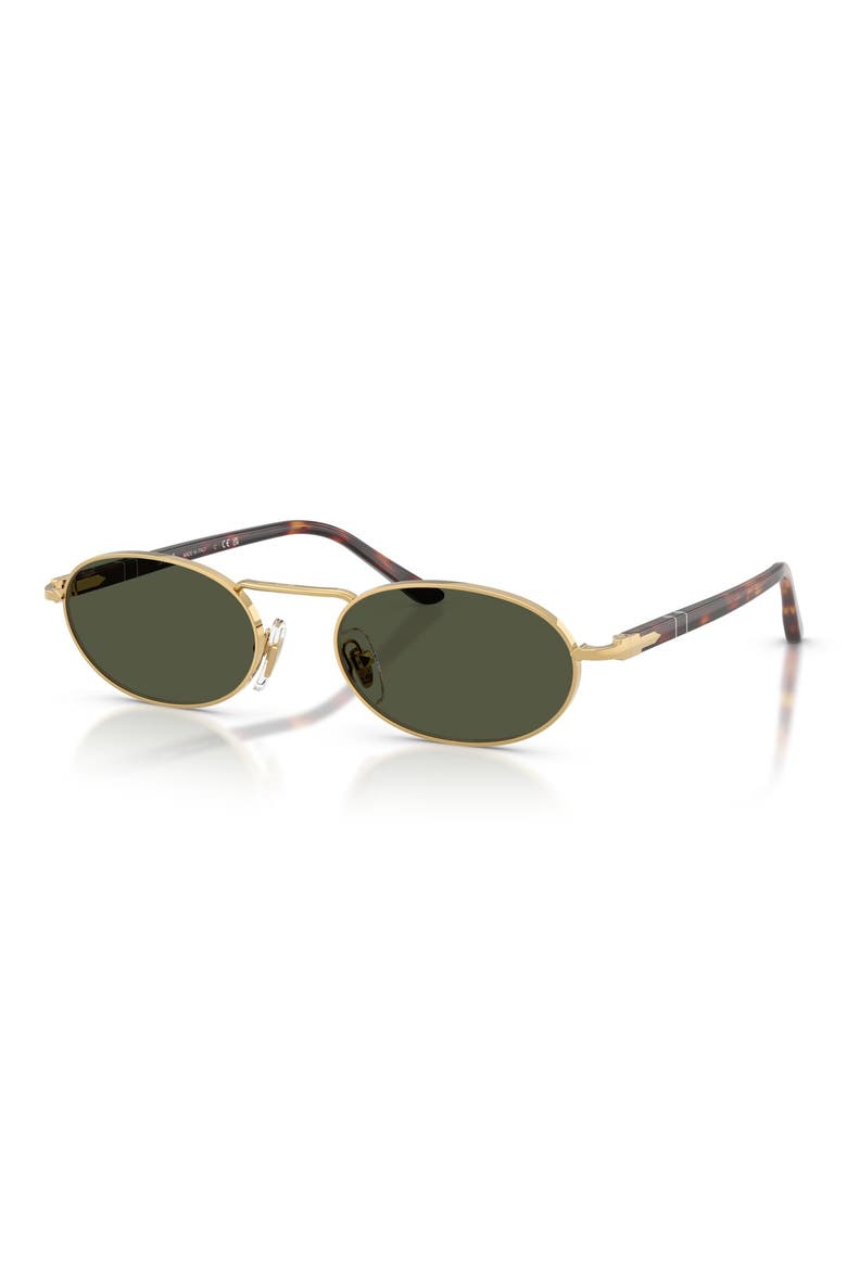 55mm Rectangular Sunglasses, Alternate, color, GOLD / GREEN