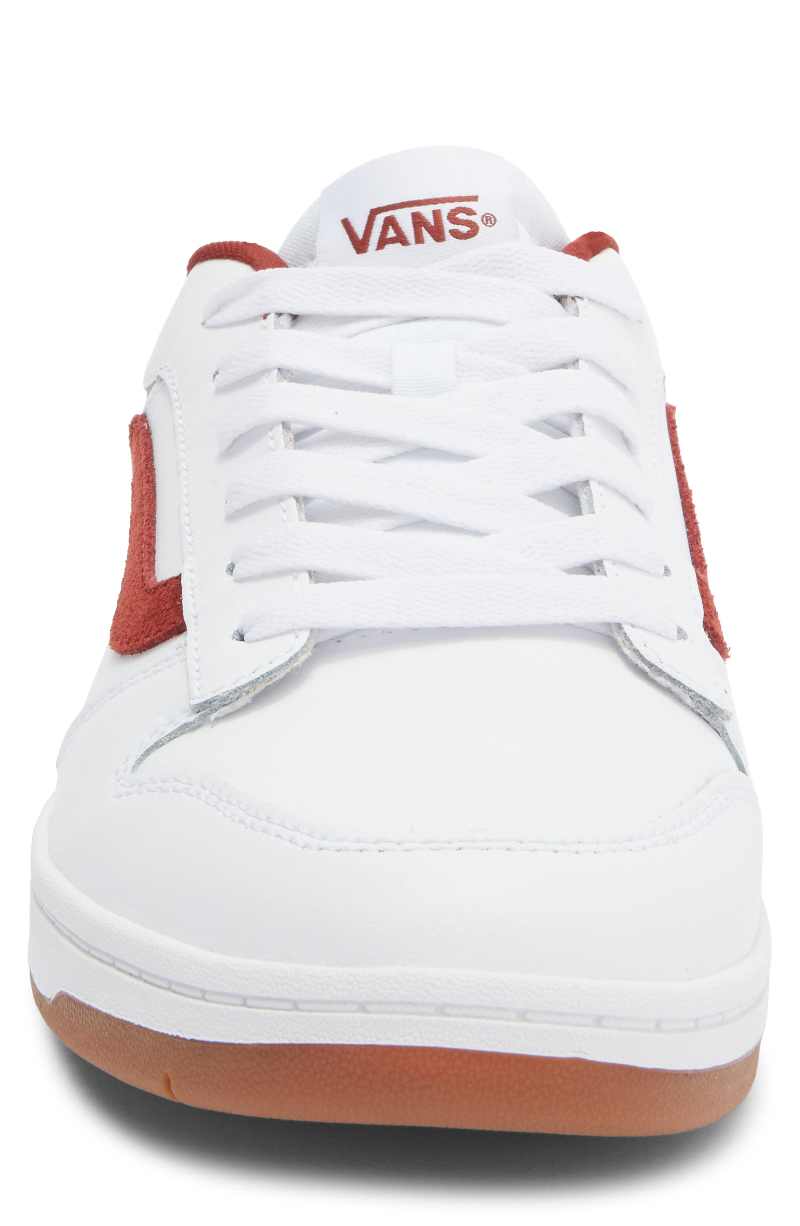 Vans Ryland Sneaker, Alternate, color, Leather Pop Brick Red