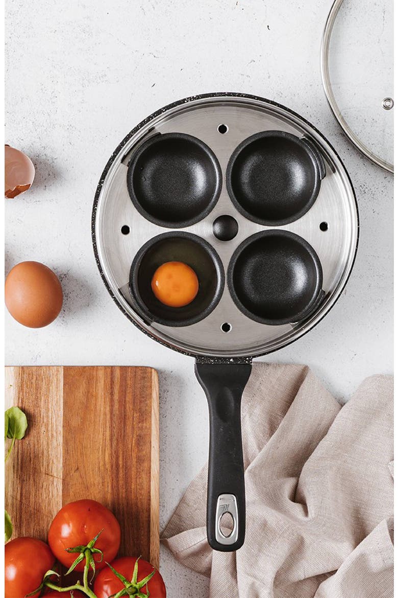 GRANITE 4-Egg Poacher with Lid 1.4qt, Alternate, color, BLACK