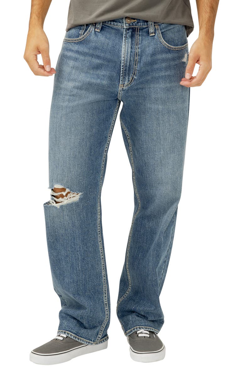 Silver Jeans Co. Relaxed Straight Leg Jeans, Alternate, color, Throwback