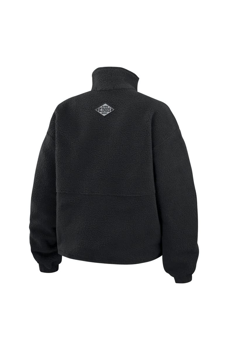 WEAR by Erin Andrews Women's WEAR by Erin Andrews  Black Los Angeles Kings Polar Fleece Half-Zip Jacket, Alternate, color, Black