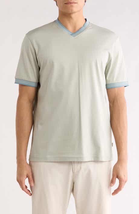 Bugatchi Pima Cotton V-Neck T-Shirt