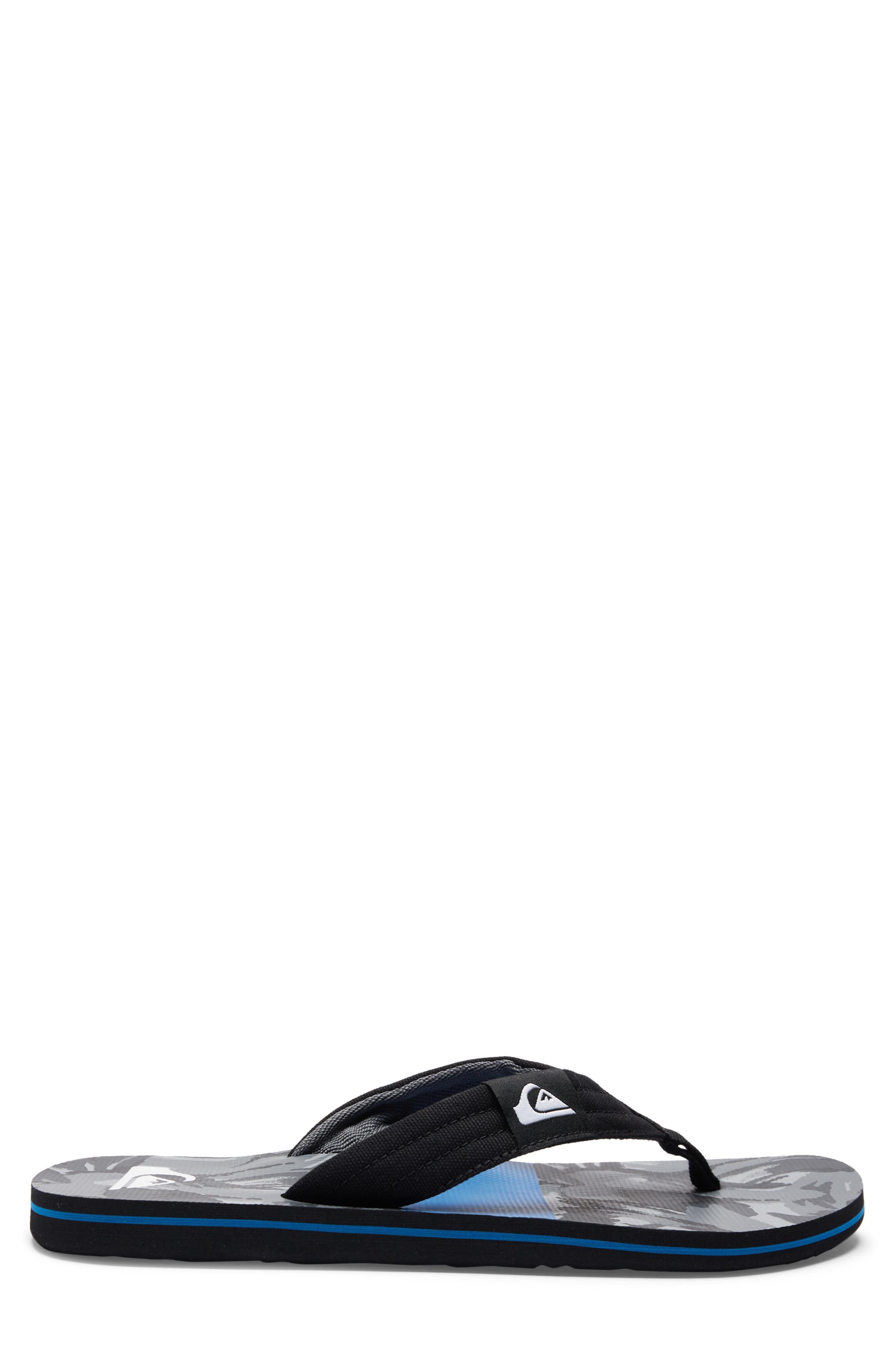 Quiksilver Molokai Layback II Flip Flop, Alternate, color, Black/Grey/Grey