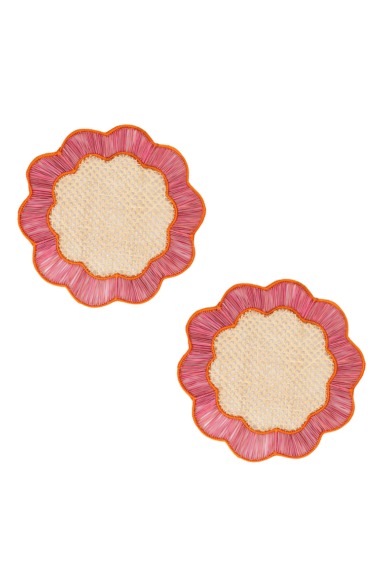 Breezy Placemat - Set of 2, Main, color, Orange/Pink