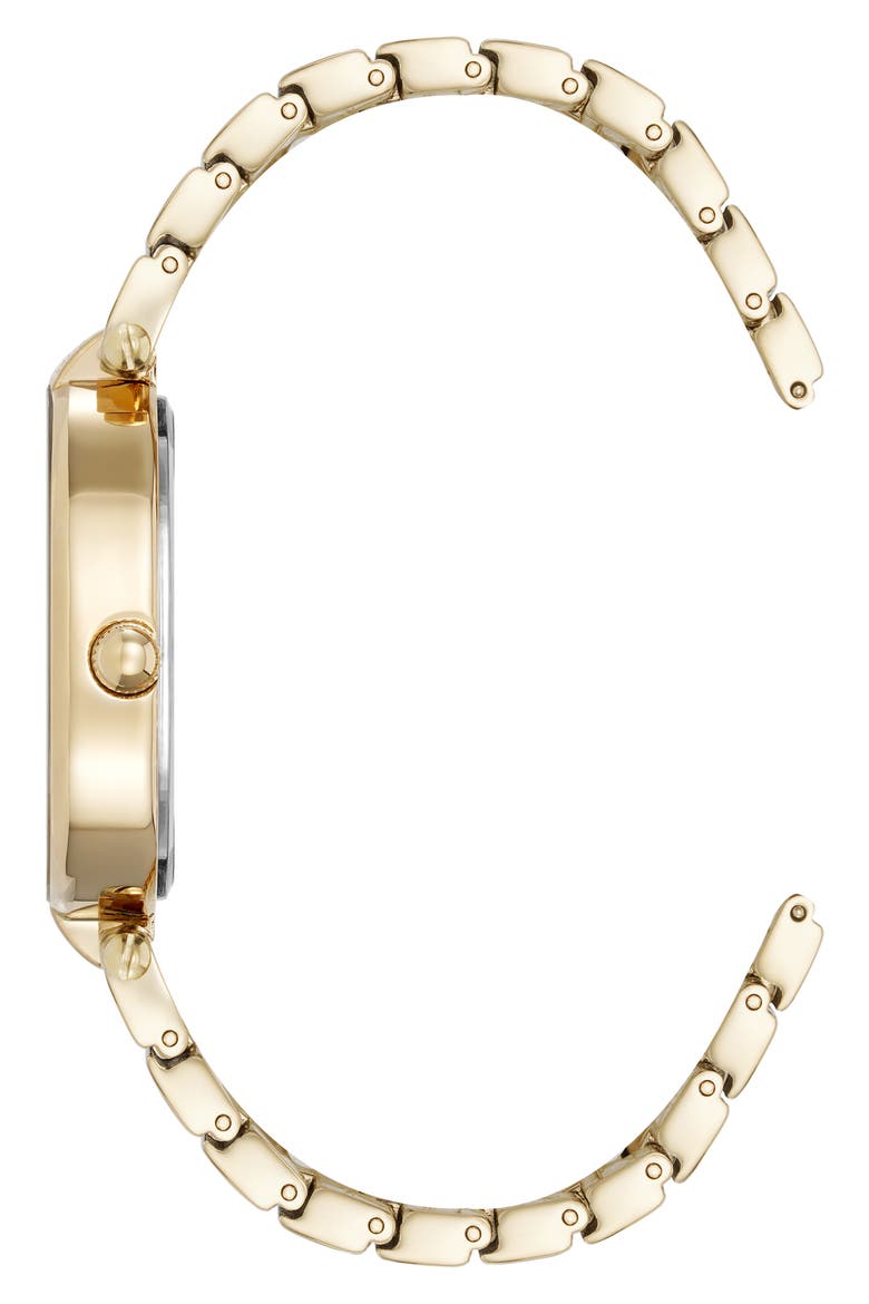 Diamond Dial Three Hand Quartz Bracelet Watch, 26mm x 38mm, Alternate, color, GOLDTONE/ TIGER