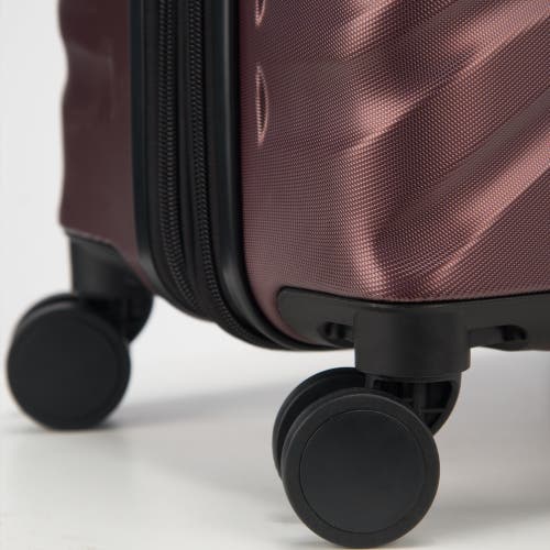 Delsey Paris Alexis Hardside  25-inch Medium Checked Expandable Spinner Luggage In Burgundy