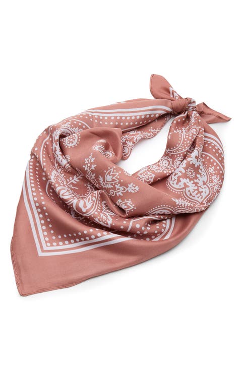 Paisley Square Satin Scarf