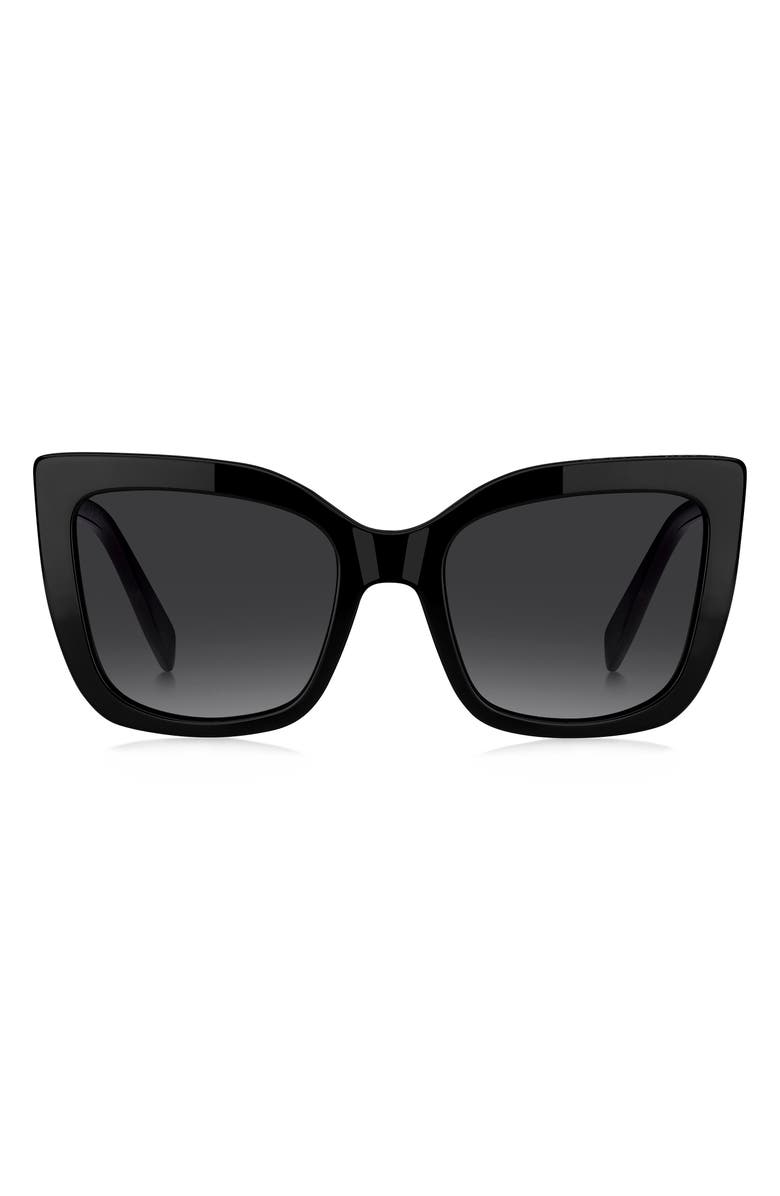 Marc Jacobs 54mm Gradient Cat Eye Sunglasses, Main, color, Black/ Dark Grey