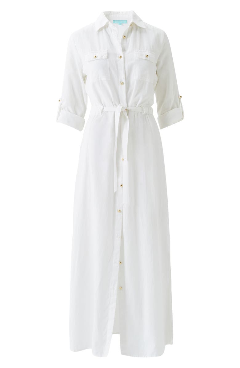 Melissa Odabash Darcy Button-Up Cover-Up Dress, Alternate, color, 