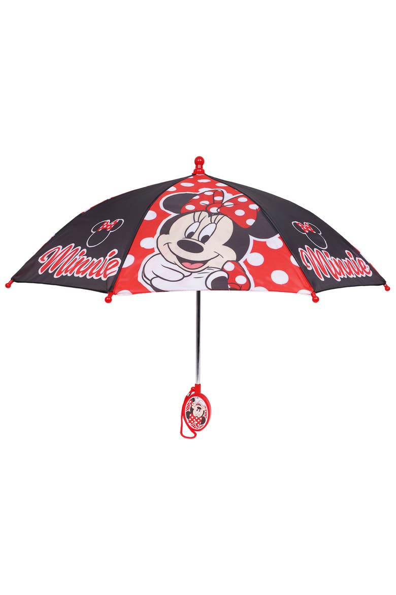 Minnie Mouse Kids Umbrella, Main, color, BLACK
