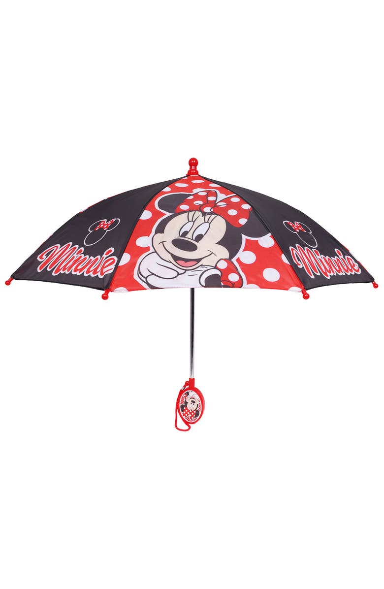 Disney Minnie Mouse Kids Umbrella, Main, color, Black