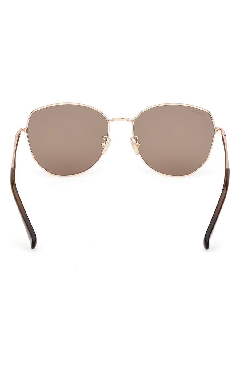 Max Mara 58mm Round Sunglasses, Alternate, color, Gold / Brown
