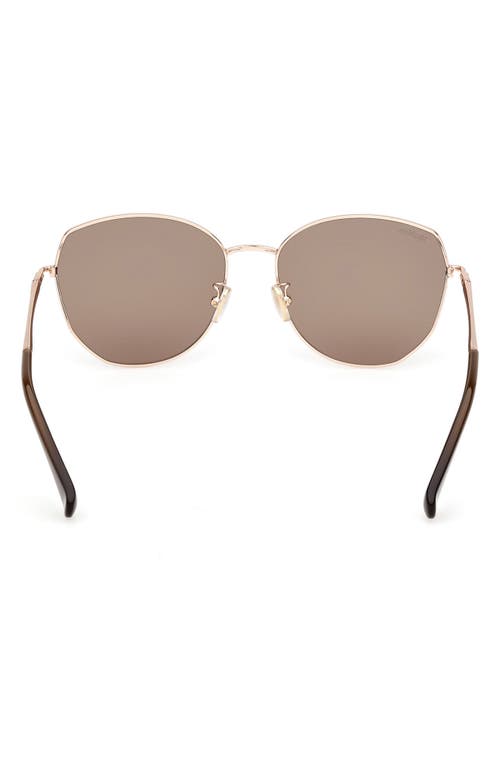 Max Mara 58mm Round Sunglasses In Brown