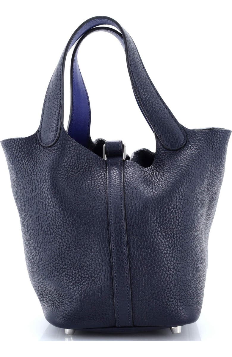 Pre-Owned Hermes Eclat Picotin Lock Bag Clemence with Swift PM, Alternate, color, Bleu Nuit