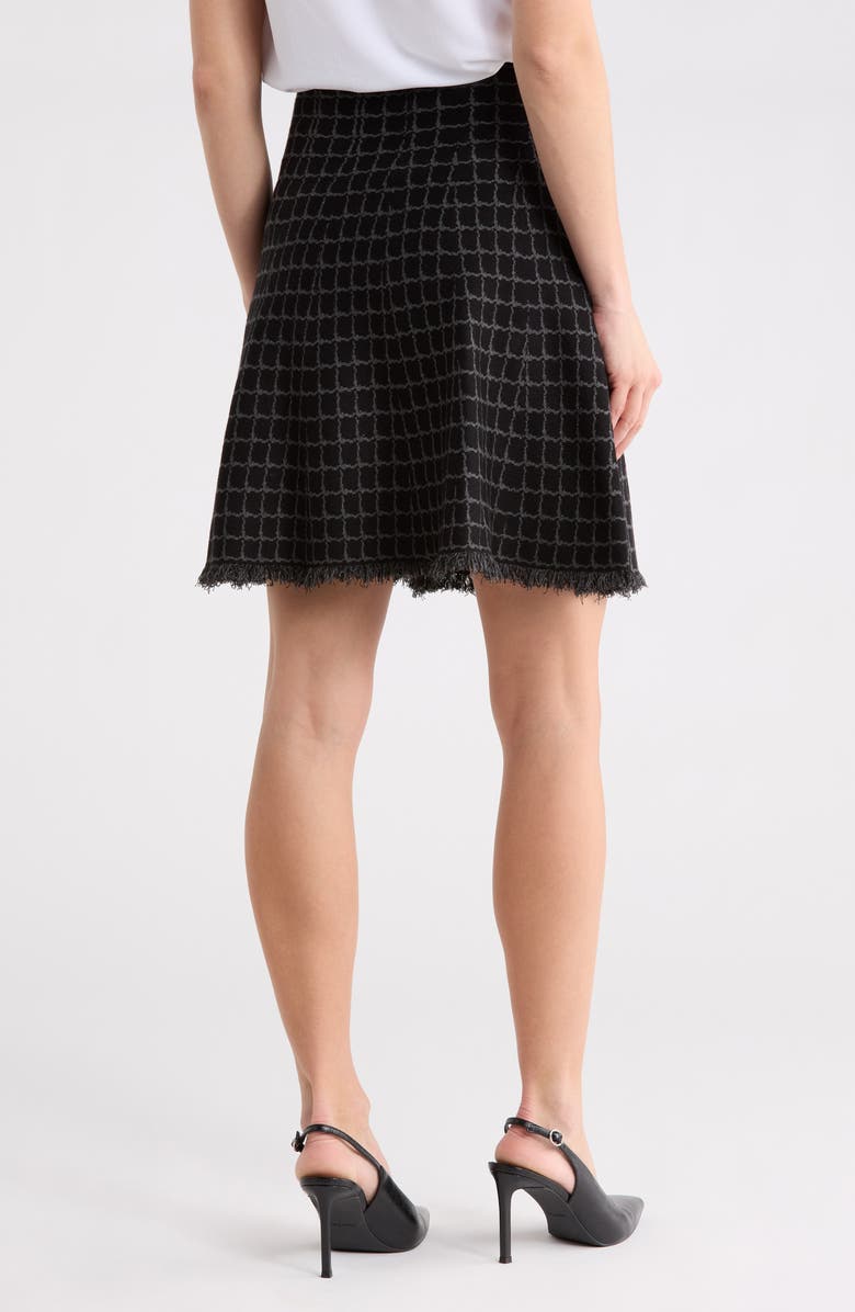 MAX STUDIO Short Flare Sweater Skirt, Alternate, color, Black/ Charcoal