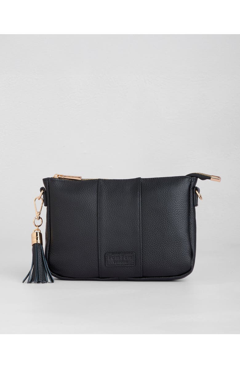 Pom Pom London City Slim Crossbody Bag, Main, color, Black