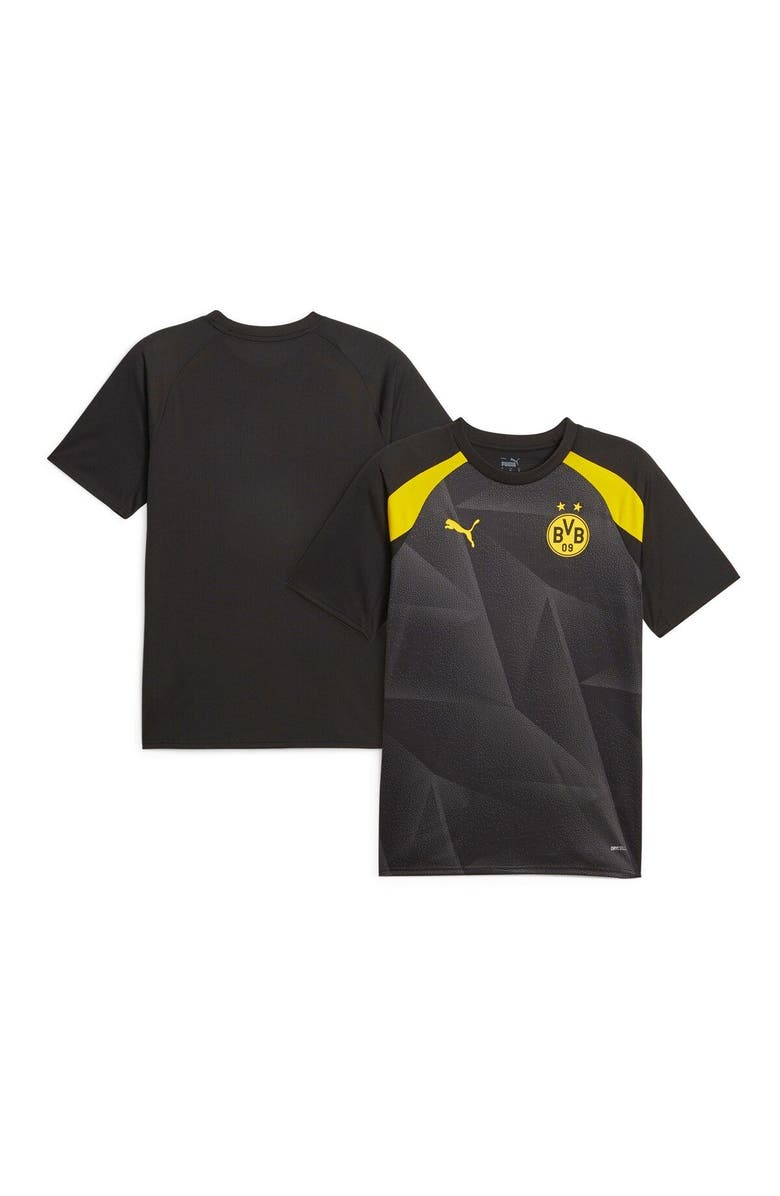 PUMA Men's Puma  Black Borussia Dortmund 2023/24 Pre-Match Jersey, Main, color, 