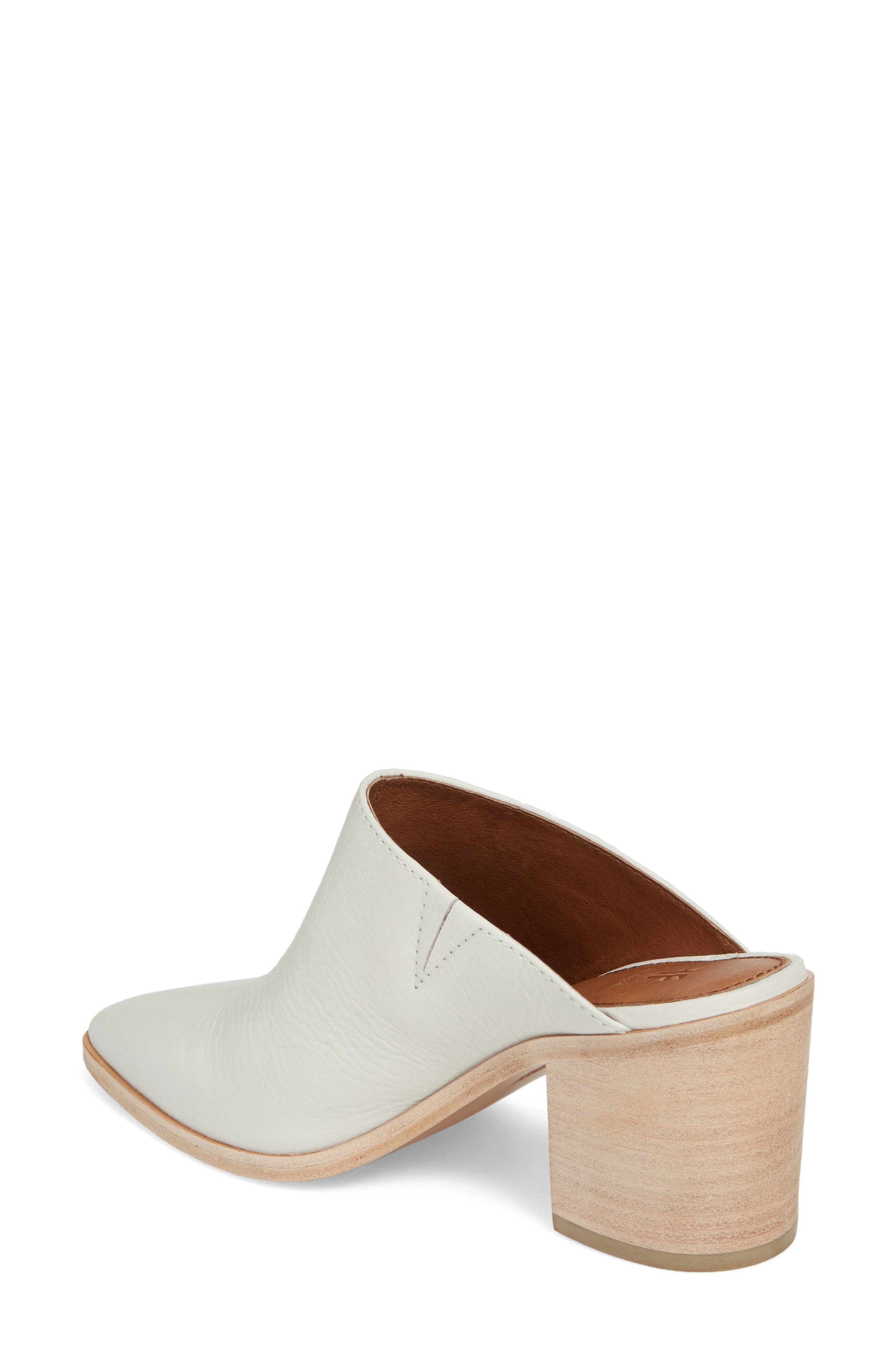 Flynn Mule, Alternate, color, WHITE LEATHER