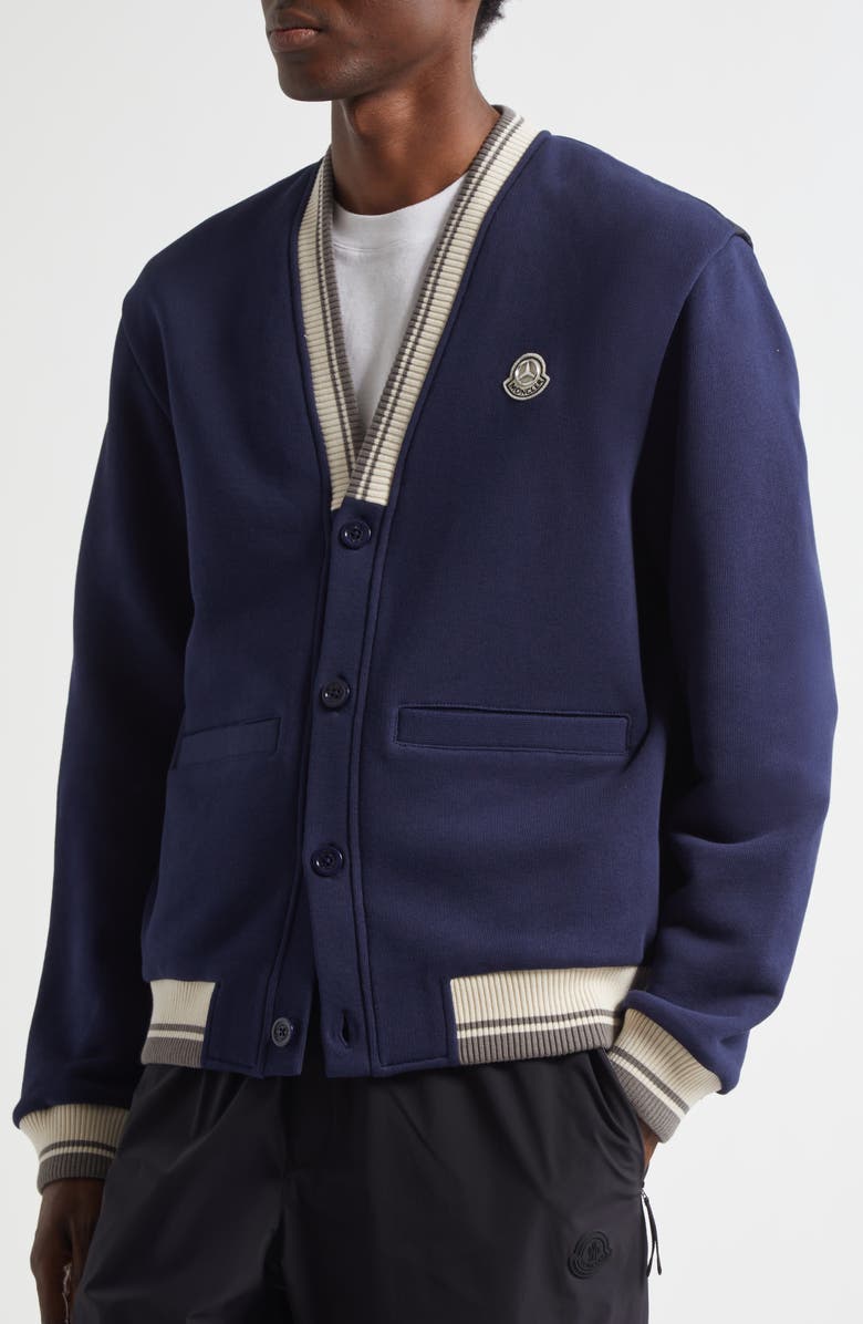 Moncler Genius x Mercedes-Benz by Nigo Cotton Fleece Cardigan, Alternate, color, 754 - Blue
