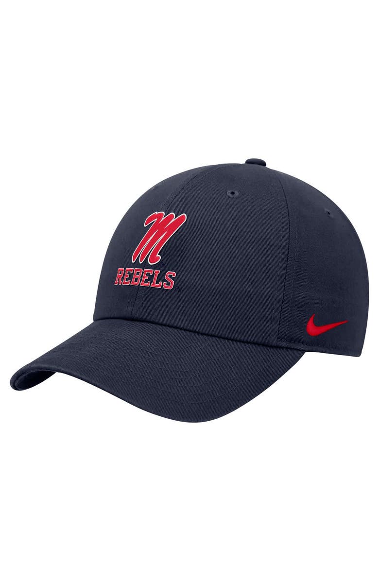 Nike Men's Nike Navy Ole Miss Rebels Club Adjustable Hat, Main, color, Navy