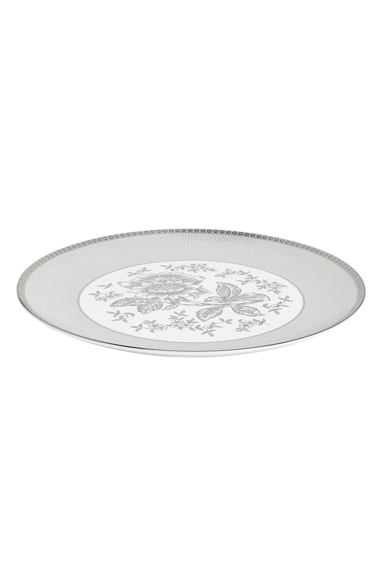 Wedgwood Silver Tonquin Bone China Plate, Alternate, color, Silver