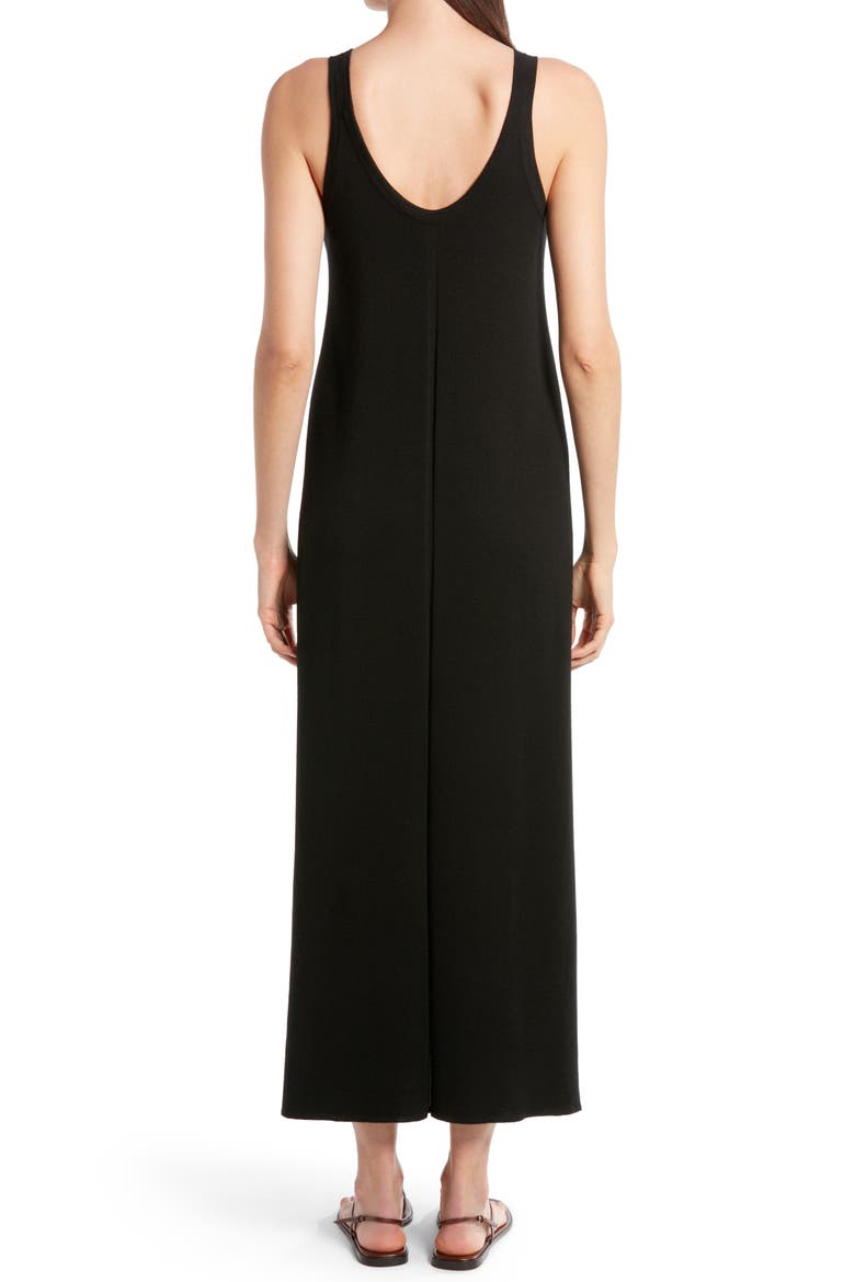 Cloveri Sleeveless Cashmere & Silk Maxi Dress, Alternate, color, BLACK