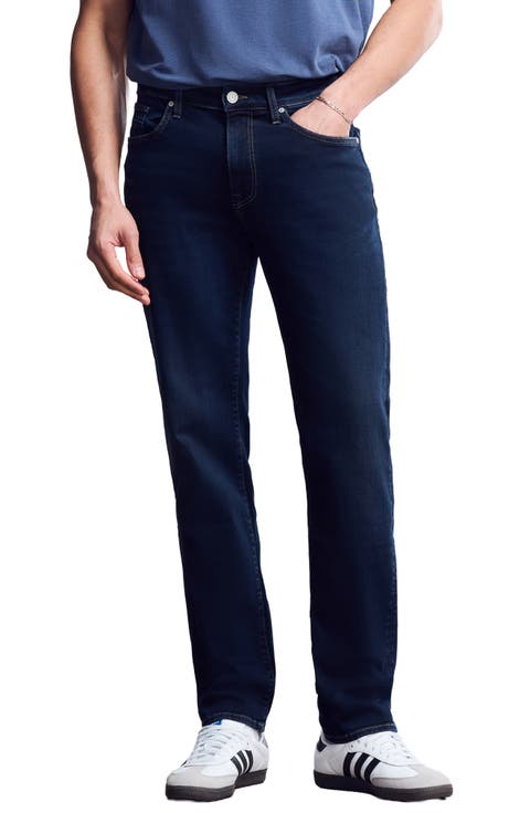 Route Athletic Fit Tapered Leg Jeans (Dark Brushed)