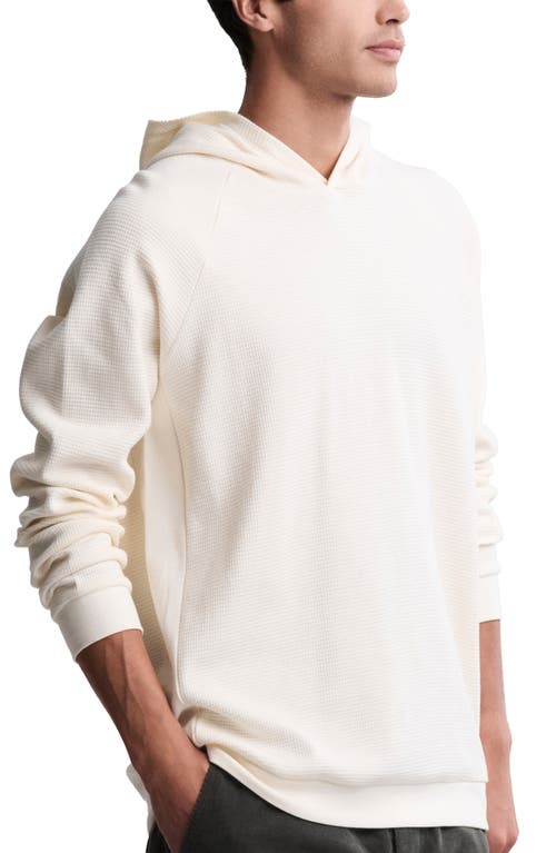 Barefoot Dreams Thermal Cotton Hoodie In White