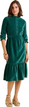 Brakeburn Starry 3/4 Sleeve High Neck Midi Dress