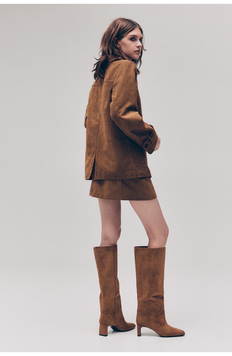 H&M Collared Jacket, Alternate, color, Dark Beige