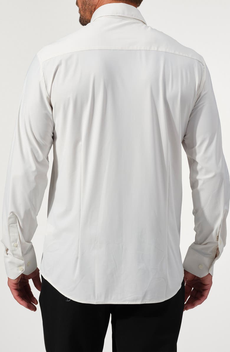 STUDIO GARNET LOS ANGELES Solid Performance Stretch Button-Up Shirt, Alternate, color, White