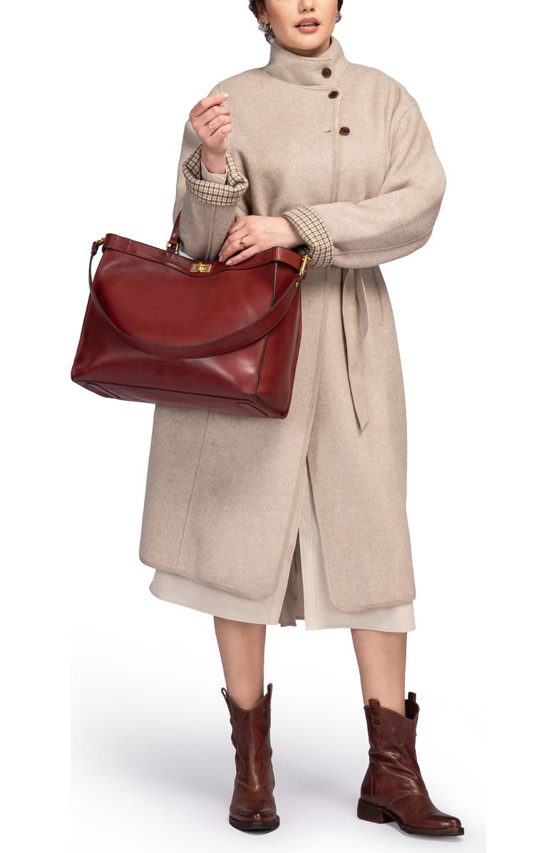 OLD TREND Ixia Genuine Leather Jet Set Travel Tote, Alternate, color, Brown