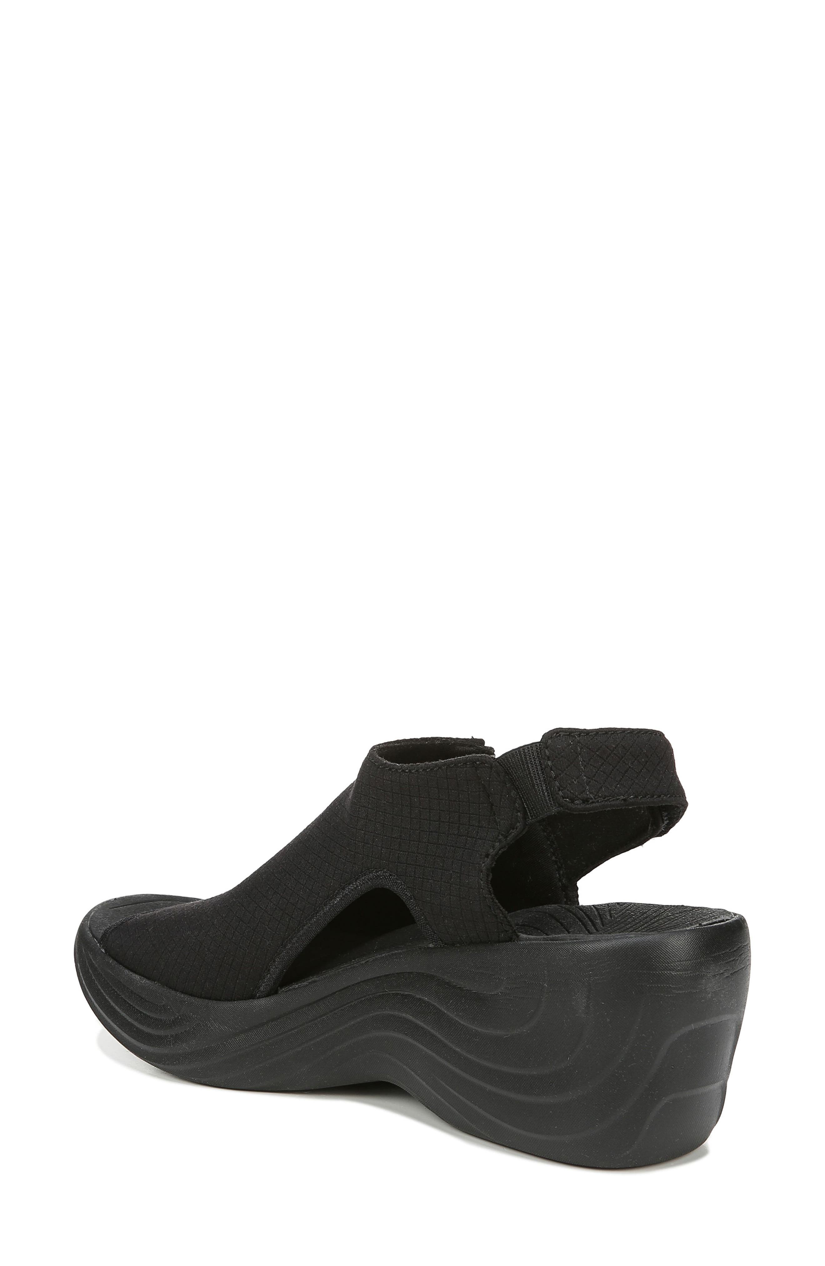 Zipline Wedge Sandal, Alternate, color, BLACK GRID FABRIC