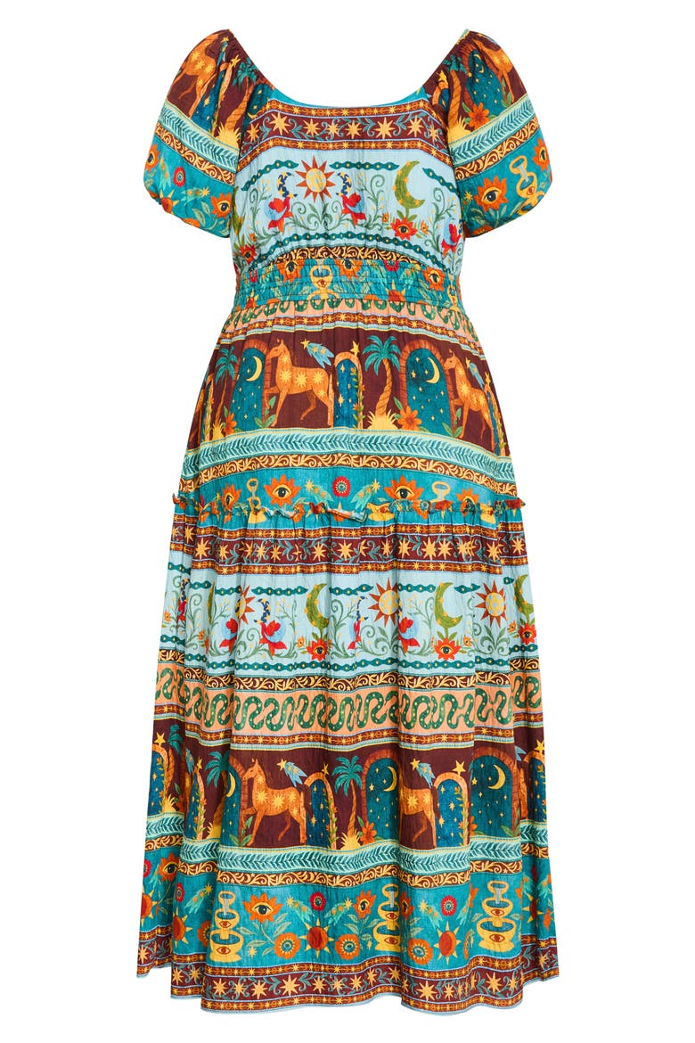 Amaria Print Smocked Waist Maxi Dress, Alternate, color, PARADISO