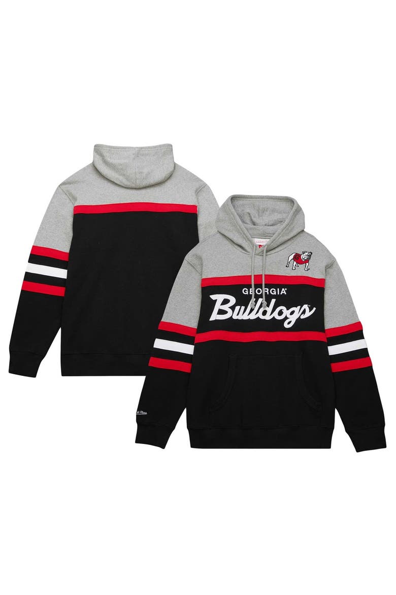 Men's Mitchell & Ness Black Georgia Bulldogs Head Coach Pullover Hoodie, Main, color, Black