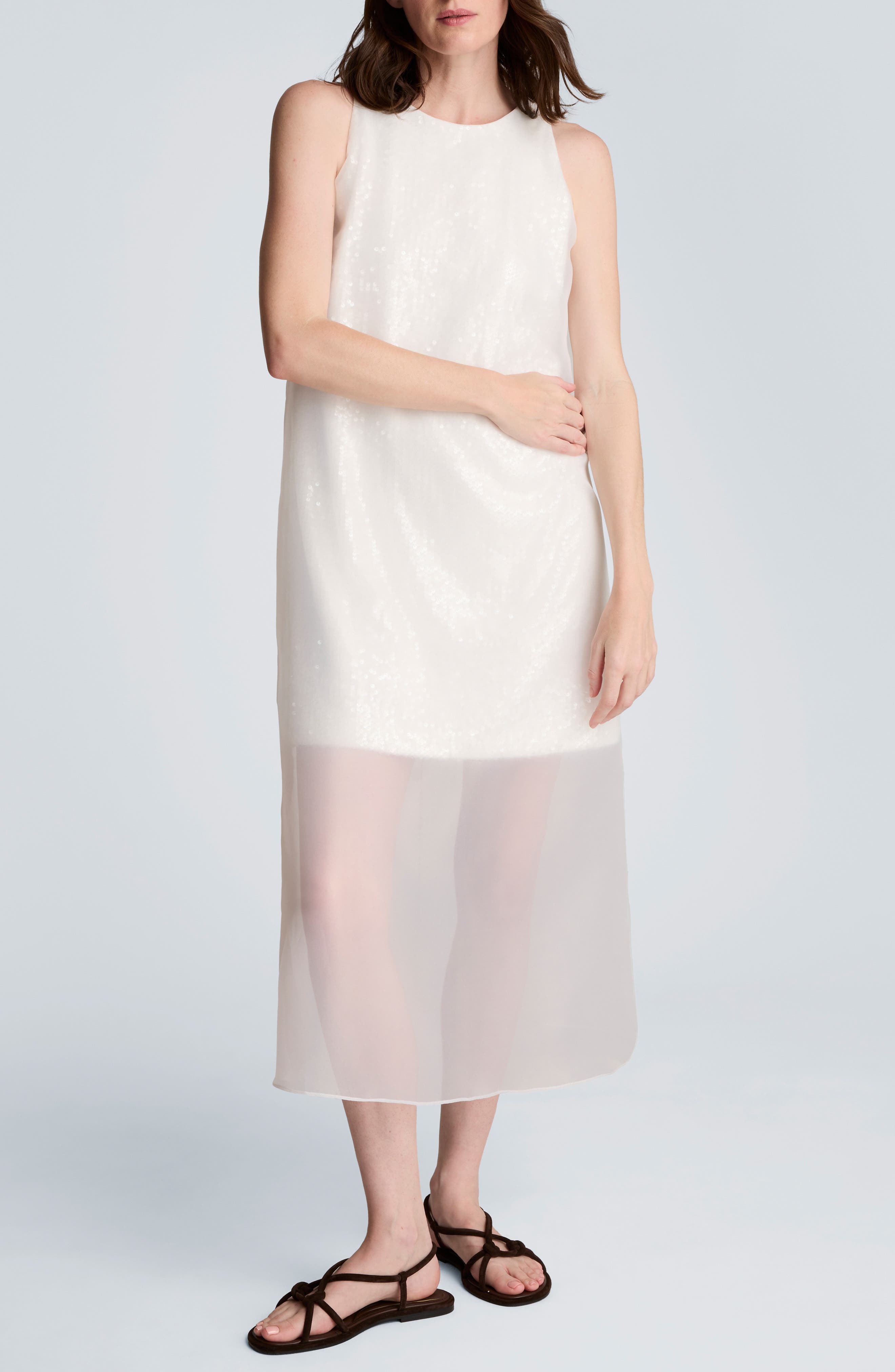Sheer Overlay Dress