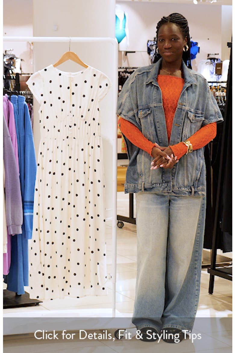 Darline Dot Keyhole Midi Dress video