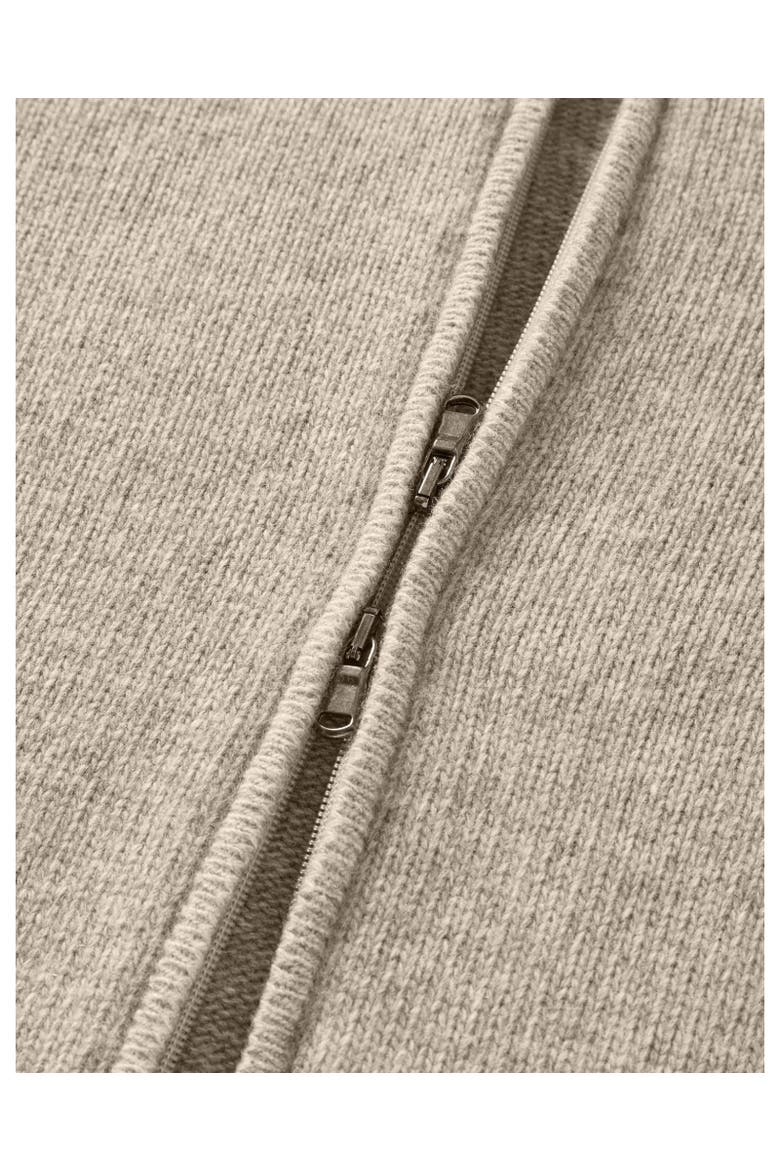 Graham Cashmere Blend Full Zip Sweater, Alternate, color, Natural