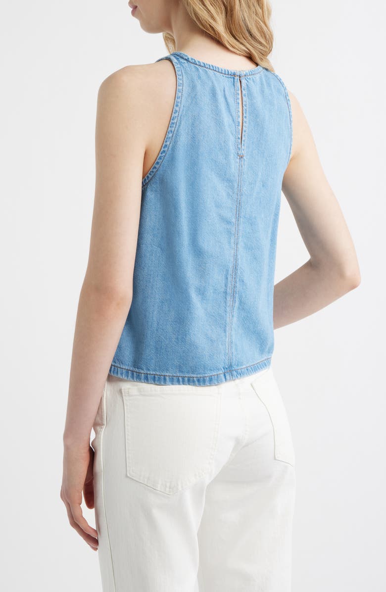Madewell Airy Denim Shell Top, Alternate, color, Clean Soft Sky