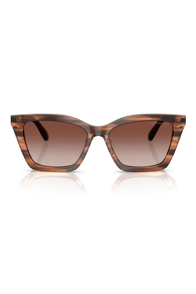 54mm Butterfly Sunglasses, Main, color, STRIPED BROWN / GRADIENT BROWN