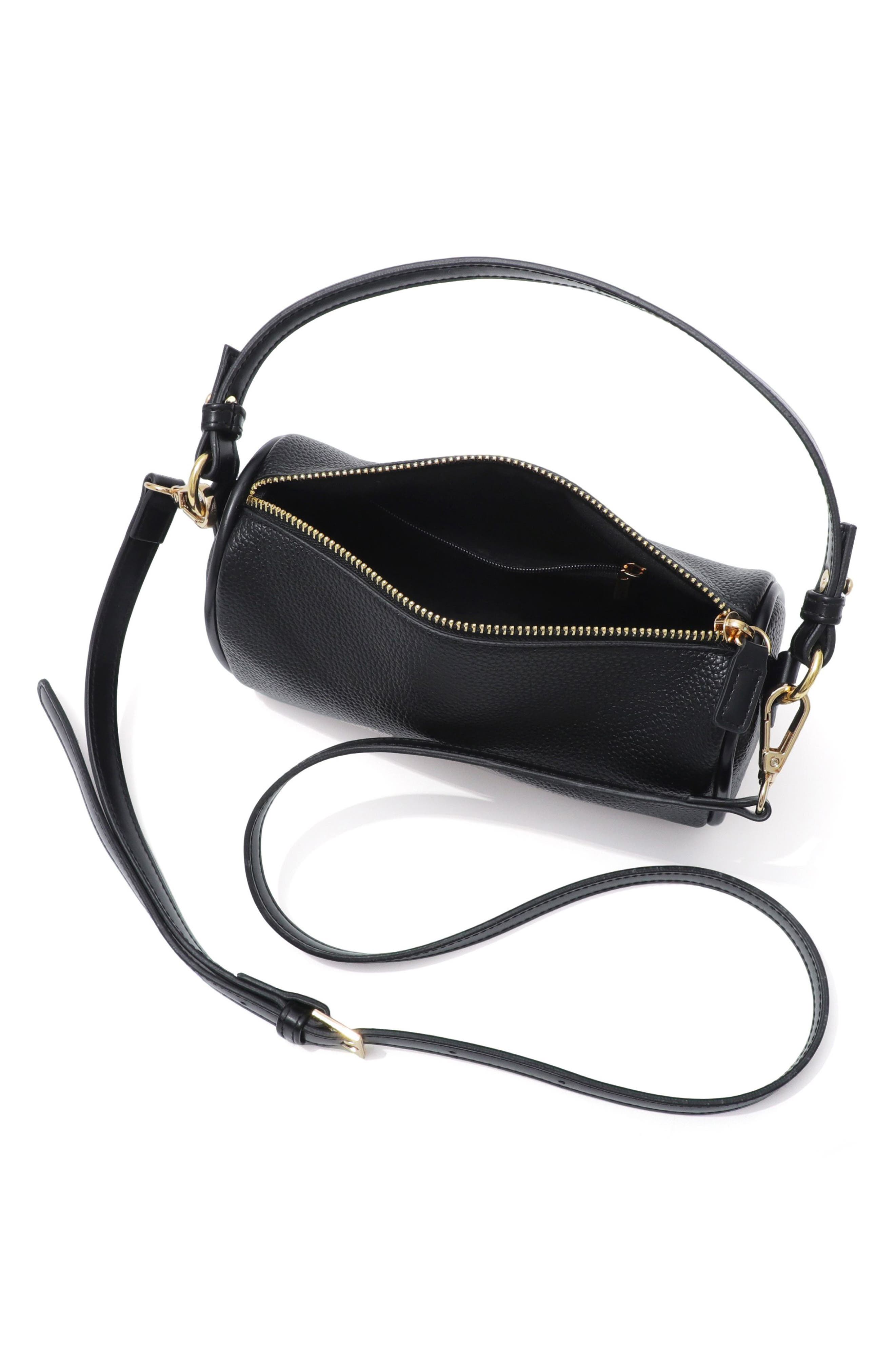 Adornia Cylinder '90s Shoulder Bag, Alternate, color, Black
