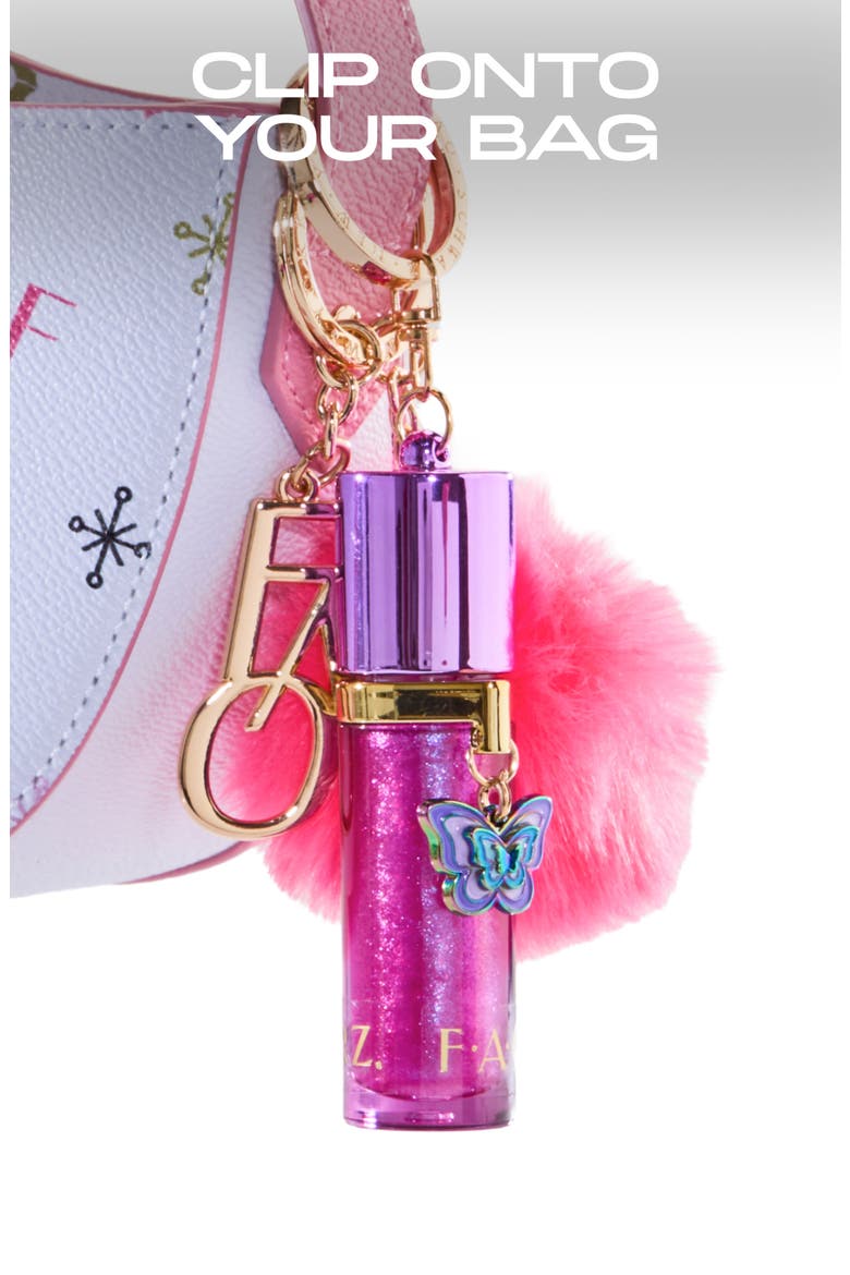 Kids' Butterfly Charm Lip Gloss, Alternate, color, PURPLE
