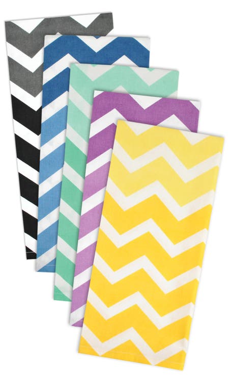 Yellow Chevron Dishtowel Set/2
