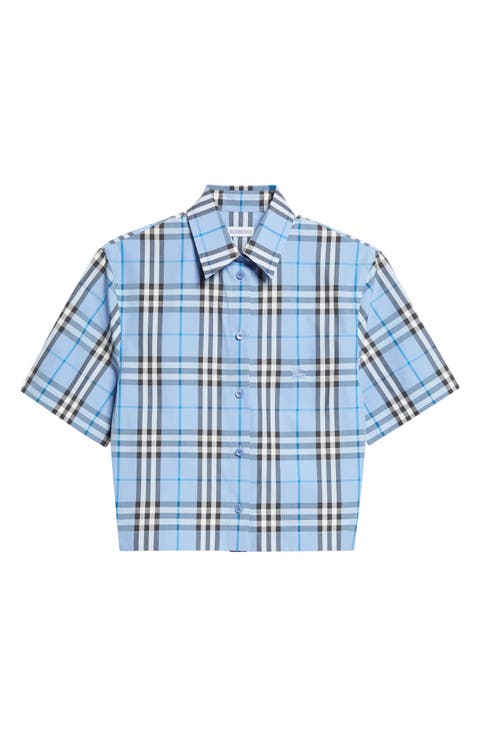 Abby Check Short Sleeve Button-Up Shirt