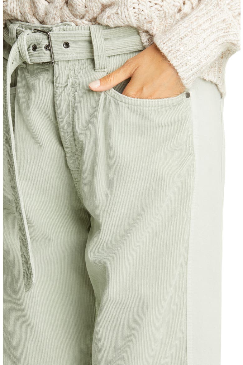 Belted Corduroy Pants, Alternate, color, PEPPERMINT