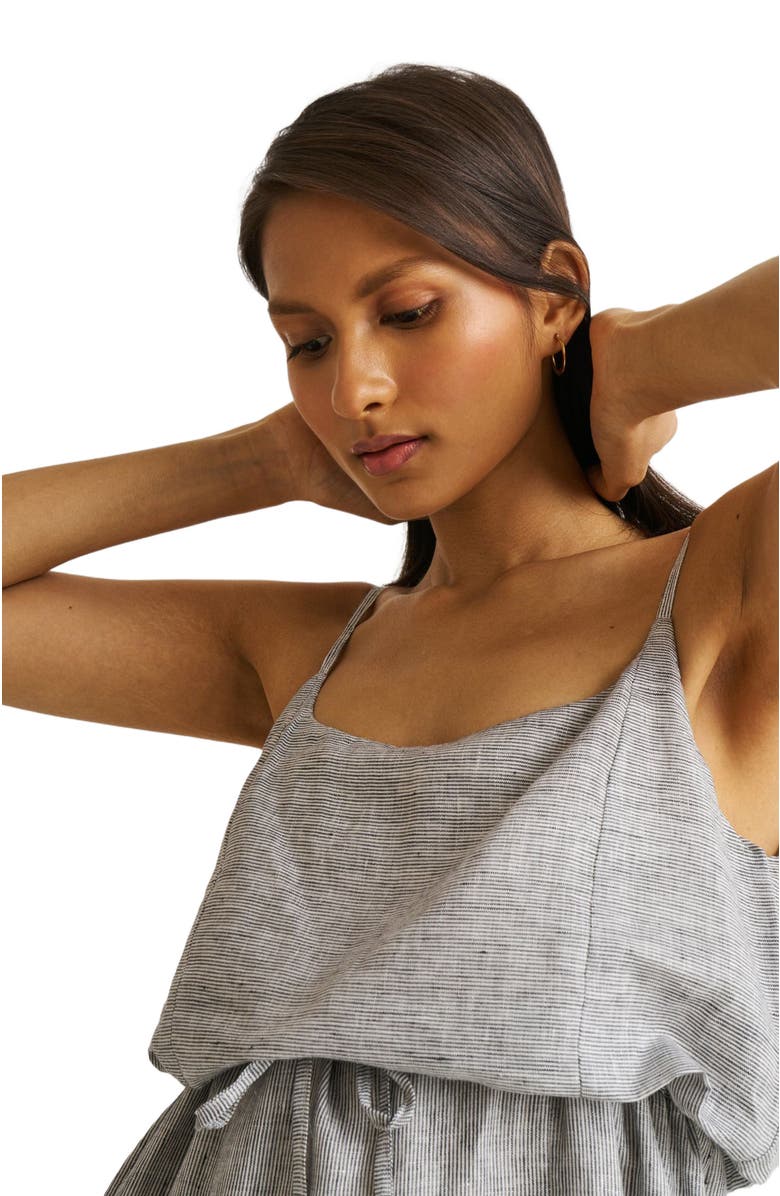 Reistor Strappy Maxi Dress, Alternate, color, Pin-Striped Linen