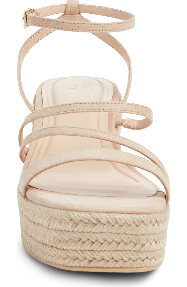 BP. Coco Espadrille Ankle Strap Platform Wedge Sandal, Alternate, color, Tan Light