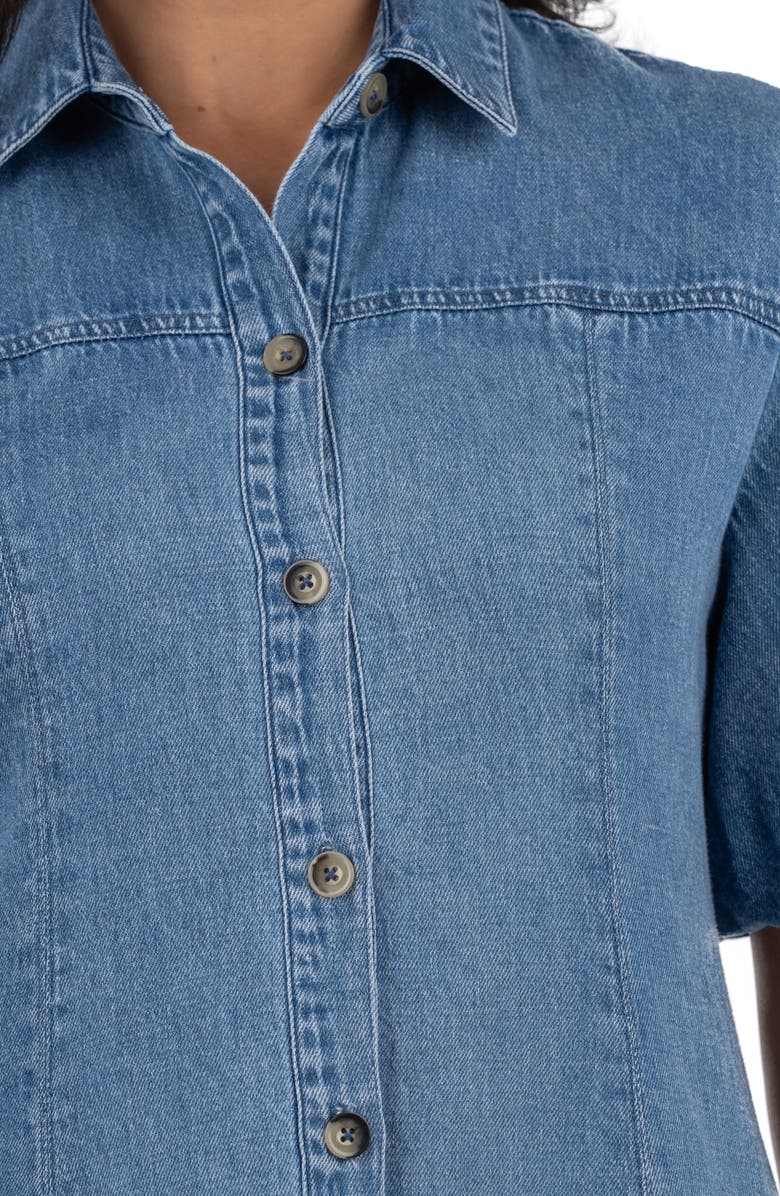 KUT from the Kloth Blanca Denim Mini Shirtdress, Alternate, color,
