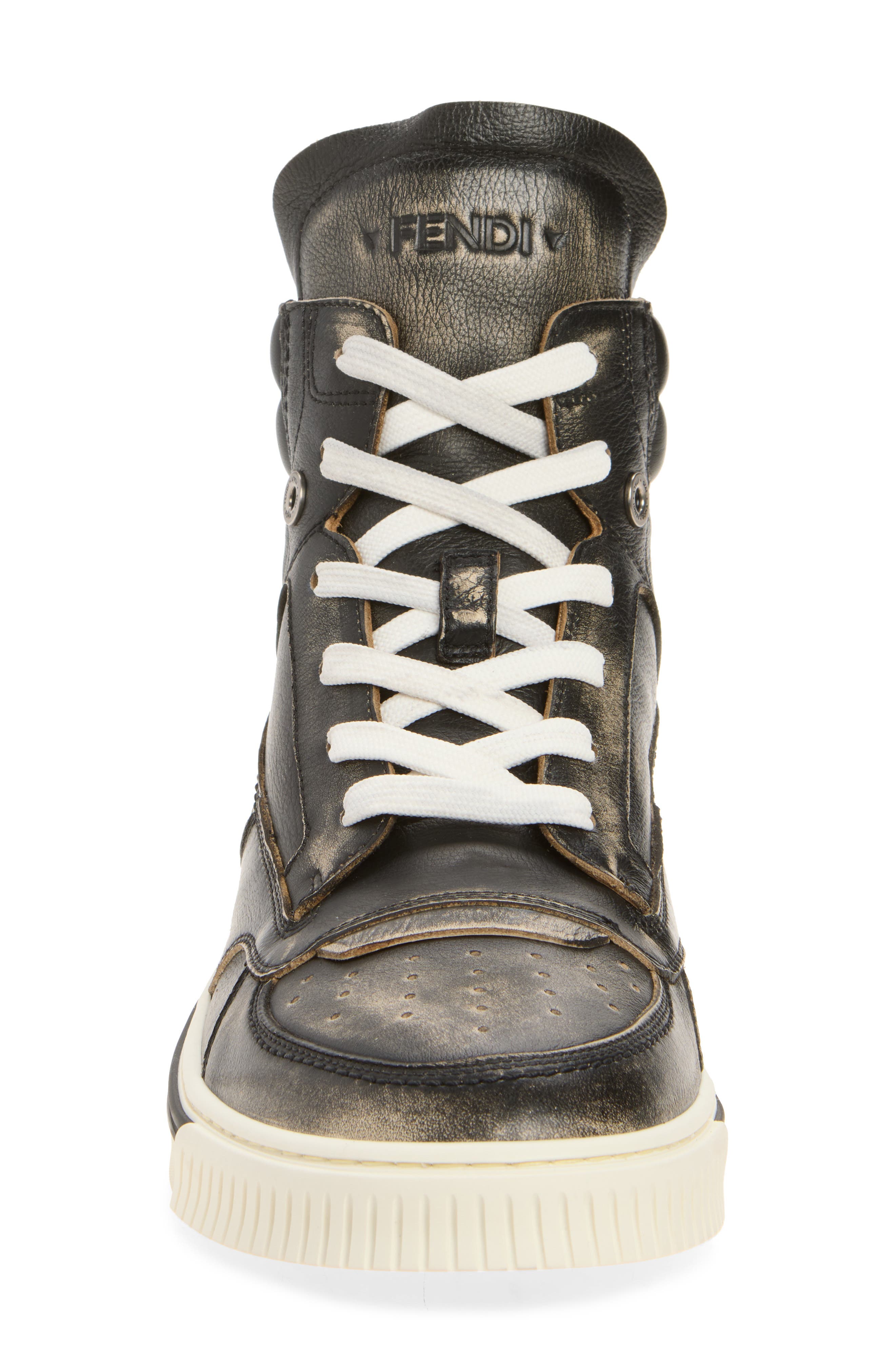 Fender Distressed High Top Sneaker, Alternate, color, NERO BEIGE NERO