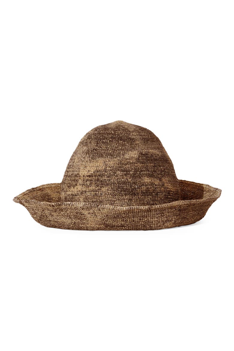 Teagan Raffia Bucket Hat, Alternate, color, BROWN